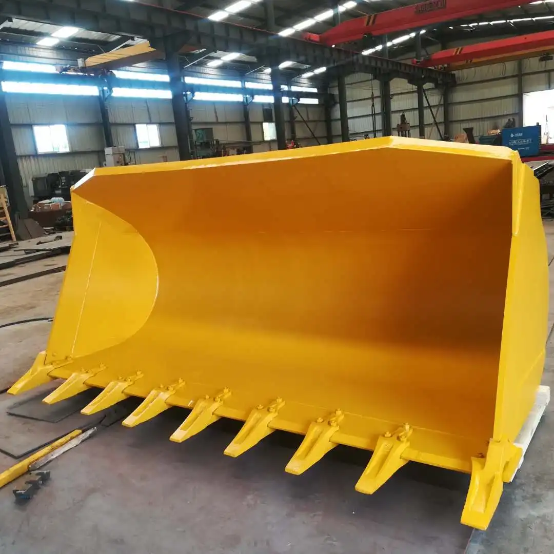 What are the different types of buckets used on a front-end loader?